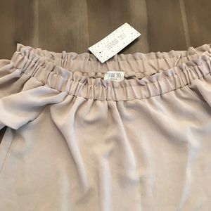 Super cute light tan summer top, new with tags;